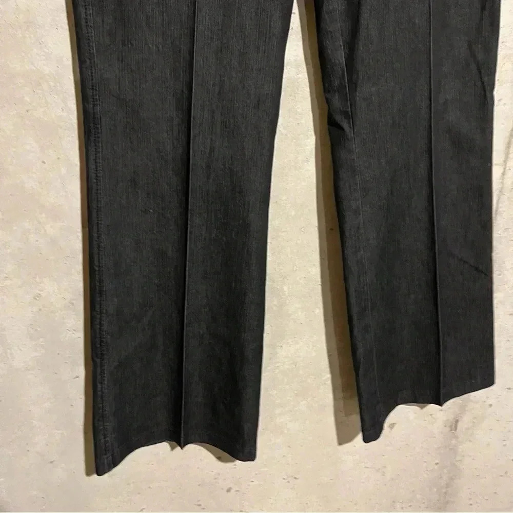 Express Womens Pants Gray Black Size 6 Editor Dress Pant Stretch Wide Leg Flare - Picture 9 of 10